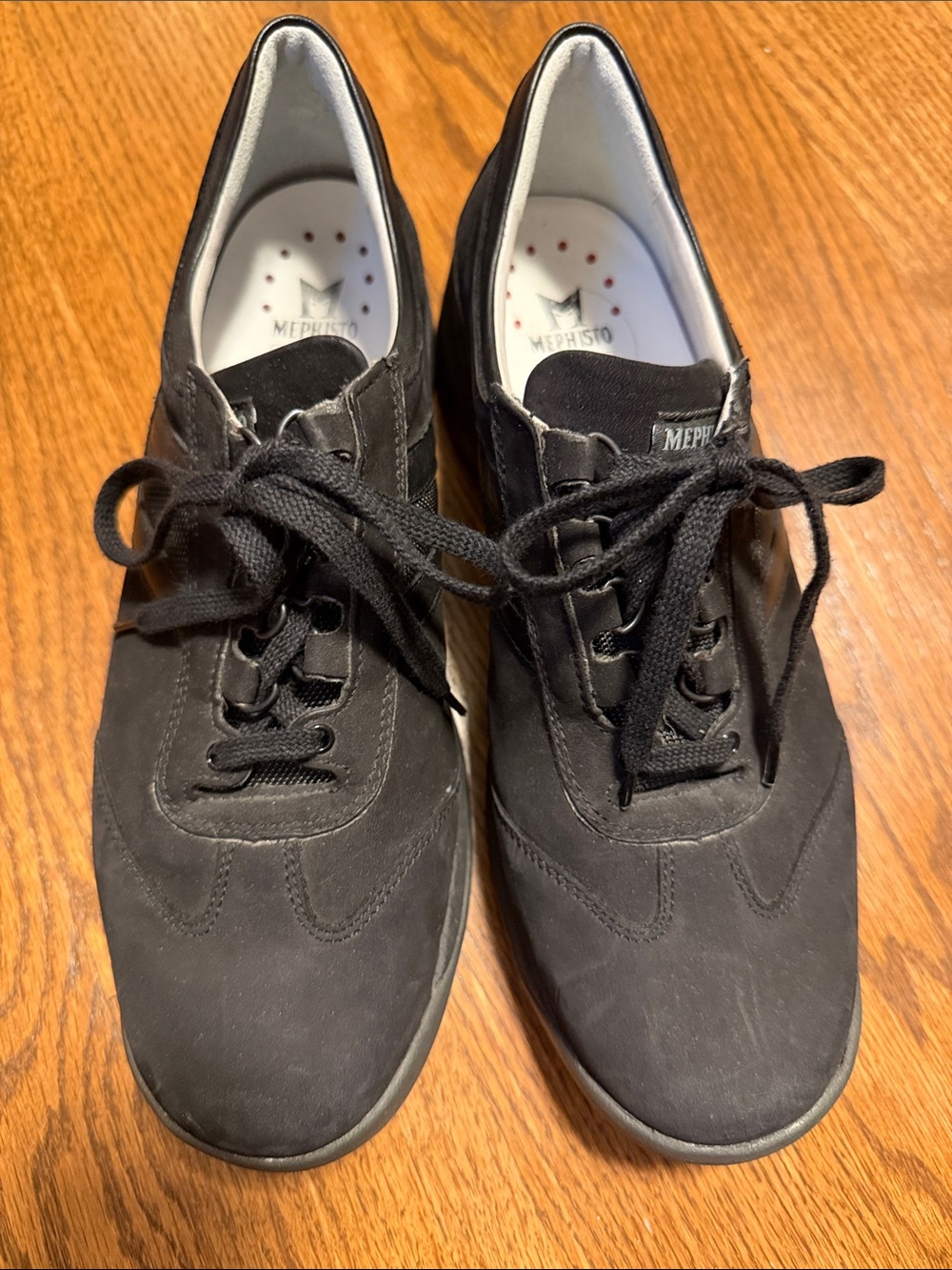 Mephisto Runoff air-jet triple black sneakers - size US 9